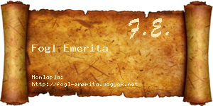 Fogl Emerita névjegykártya